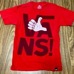 Vans men's small red t shirt